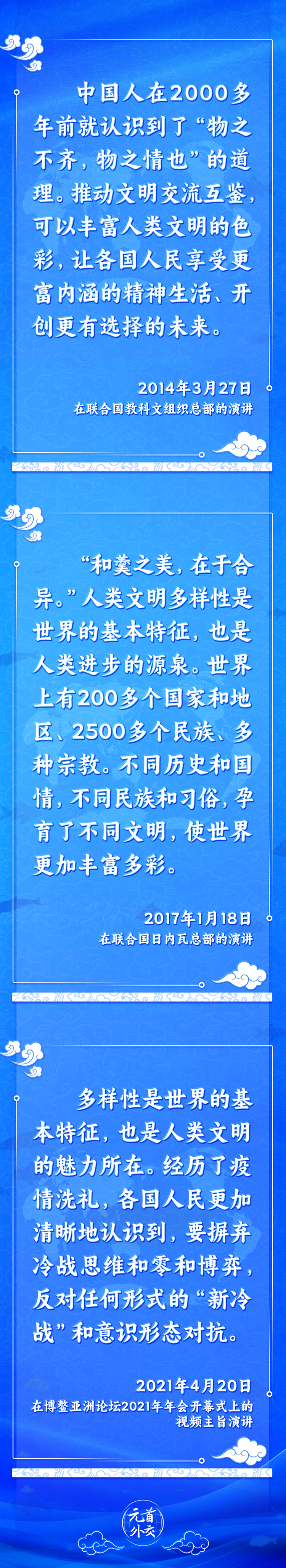 元首外交丨推動文明交流互鑒，習主席提出這些“中國主張”