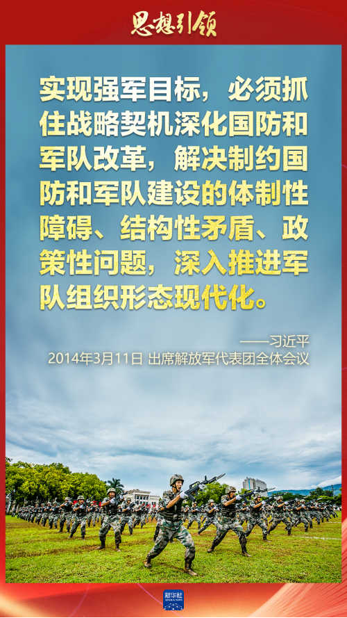 思想引領(lǐng)｜兩會上，習(xí)主席這樣談強(qiáng)軍之路