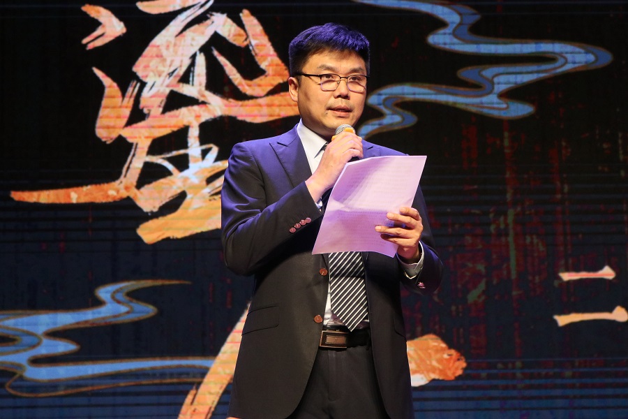 北京外國語大學(xué)黨委常委、副校長趙剛在活動現(xiàn)場講話。主辦方供圖