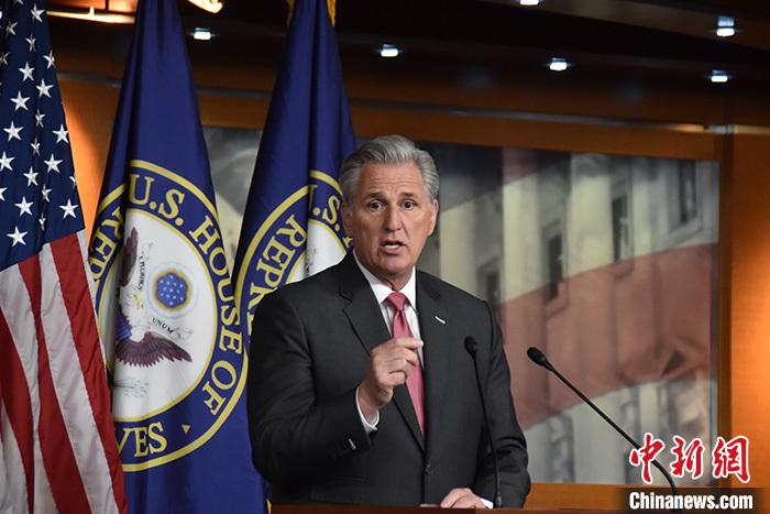 資料圖：美國(guó)眾議院議長(zhǎng)麥卡錫。<a target='_blank' href='/'><p  align=