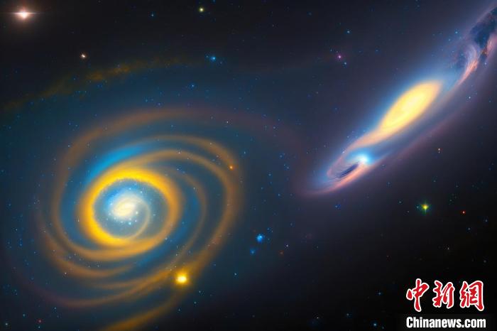 本星系群的三維藝術(shù)圖?！≈锌圃簢?guó)家天文臺(tái) 供圖