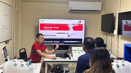 培訓(xùn)現(xiàn)場(chǎng)。第18期援圭亞那醫(yī)療隊(duì)供圖