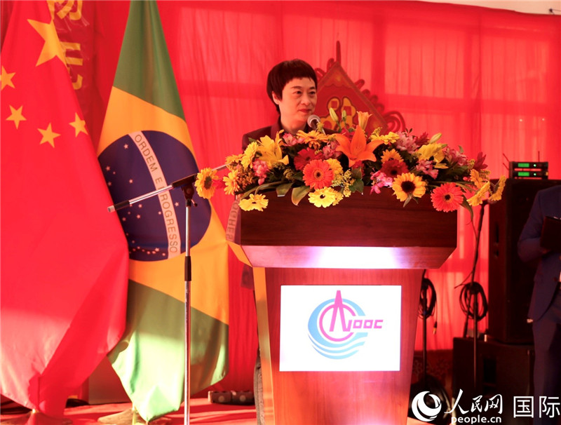 駐里約熱內(nèi)盧總領(lǐng)事田敏致辭。人民網(wǎng)記者宋亦然攝