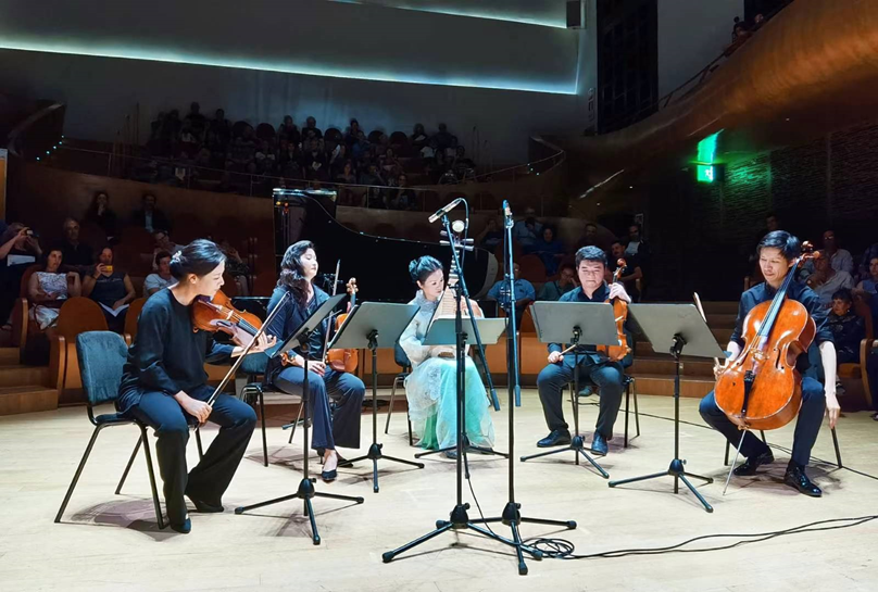 “古老文明的現(xiàn)代回聲——中國當(dāng)代作曲家室內(nèi)樂作品音樂會”在意大利舉行。中國駐意大利使館供圖