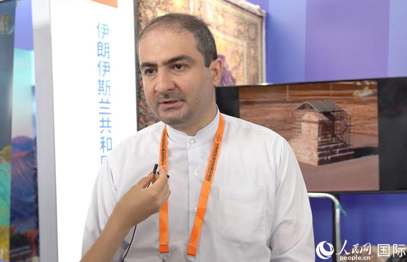 圖為伊朗使館媒體和公共外交專員阿米爾·曼蘇里。人民網(wǎng) 王禹蘅攝