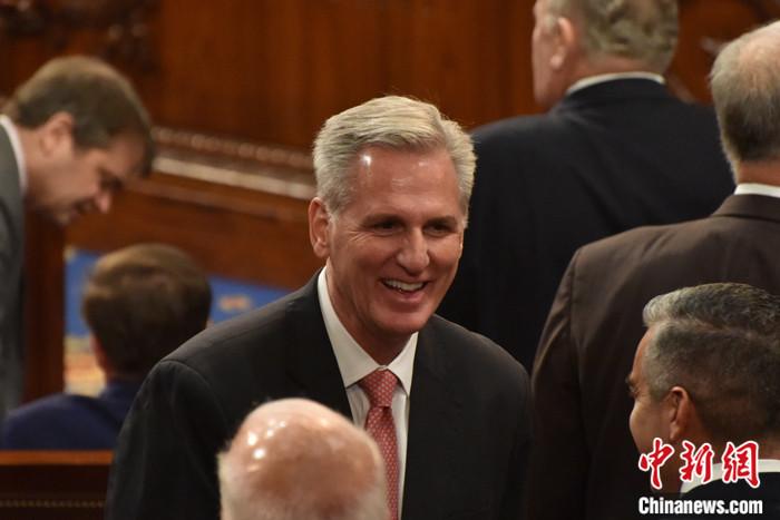 資料圖：麥卡錫2023年1月在眾議院參加議長選舉。<a target='_blank' href='/'><p  align=