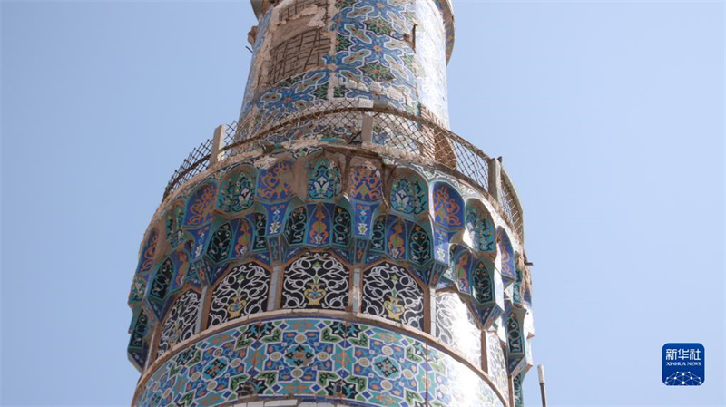 這是10月12日在阿富汗赫拉特省拍攝的受到損壞的赫拉特大清真寺局部。新華社發(fā)（馬沙勒攝）