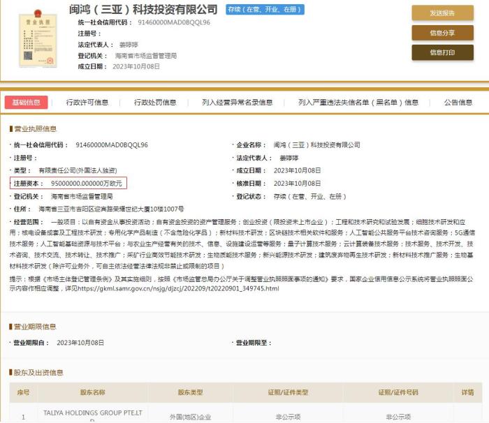  國家企業(yè)信用信息公示系統(tǒng)截圖。