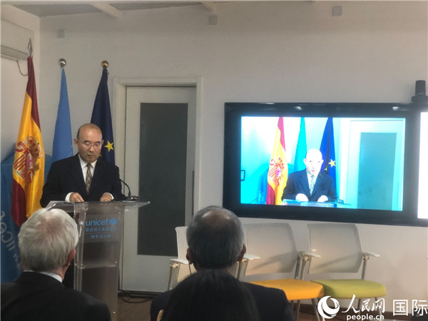 生態(tài)環(huán)境部應(yīng)對氣候變化司一級巡視員孫楨在研討會上致辭。 人民網(wǎng)記者 趙健攝