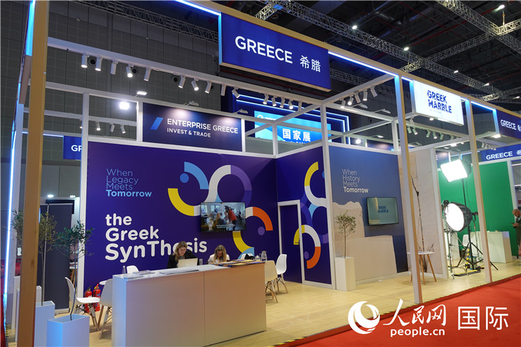 11月7日，國(guó)家會(huì)展中心（上海）希臘館。人民網(wǎng) 殷韜攝