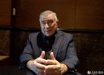 美中航空遺產(chǎn)基金會主席杰弗里·格林接受人民網(wǎng)專訪。 人民網(wǎng) 趙瞳攝