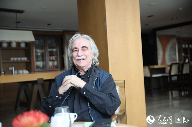 塞浦路斯歐洲大學(xué)前校長科斯塔斯·古利亞莫斯。人民網(wǎng) 殷韜攝