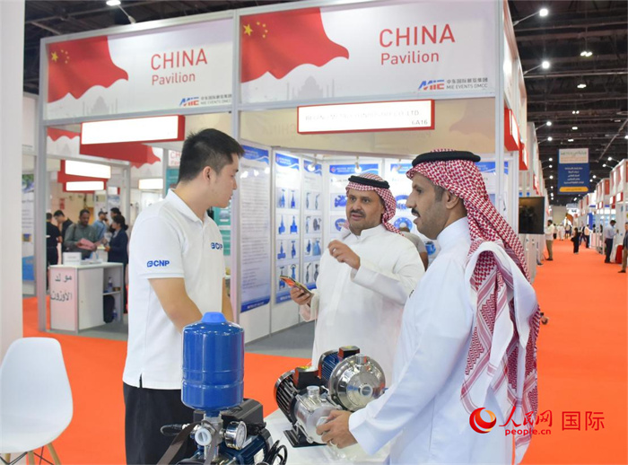 中企代表與外方嘉賓交流。人民網(wǎng) 塔里克·易卜拉欣攝