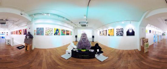 “大衛(wèi)猿”主題展覽現(xiàn)場(chǎng)。（主辦方供圖）