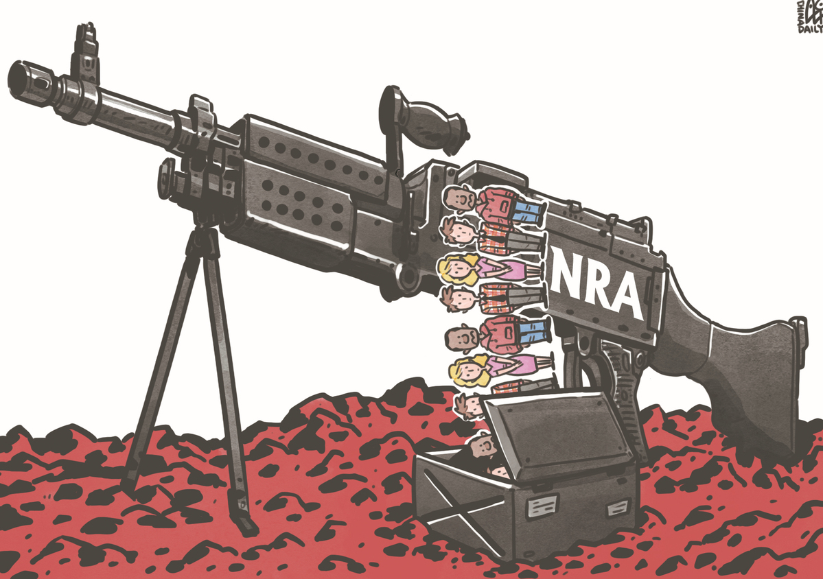 NRA成為推行槍支管控背后最大的阻力。（來(lái)源：中國(guó)日?qǐng)?bào) 作者：蔡艨）