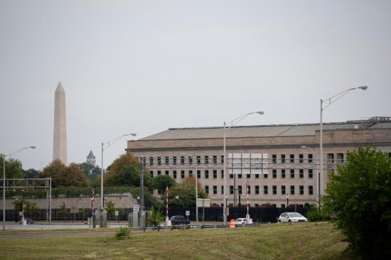 這是2021年8月3日在美國弗吉尼亞州阿靈頓拍攝的五角大樓。新華社記者劉杰攝