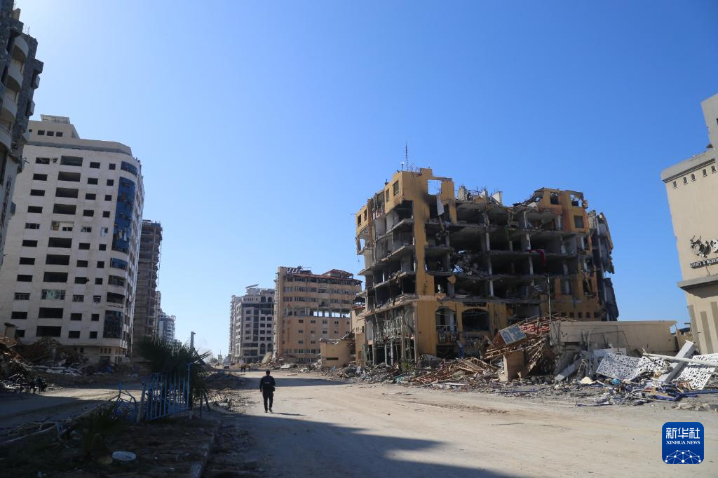 這是1月25日拍攝的加沙城一角。新華社發(fā)