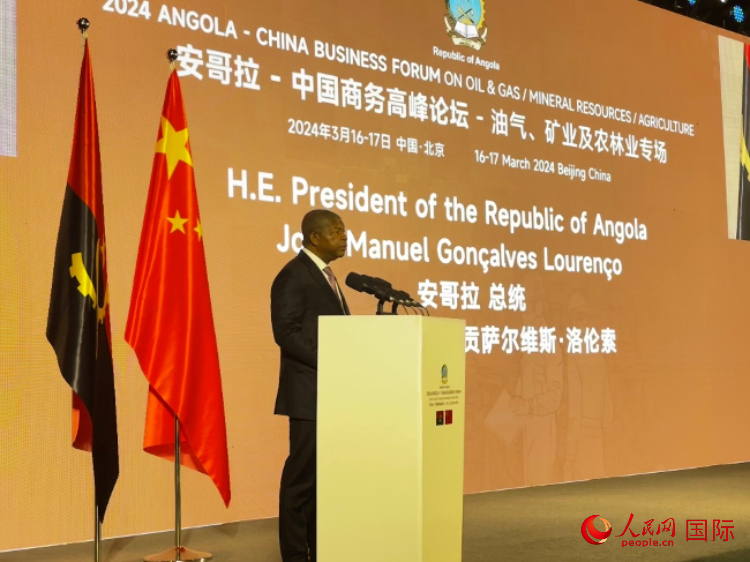 安哥拉總統(tǒng)若昂·曼努埃爾·貢薩爾維斯·洛倫索。人民網(wǎng)記者 張榮攝