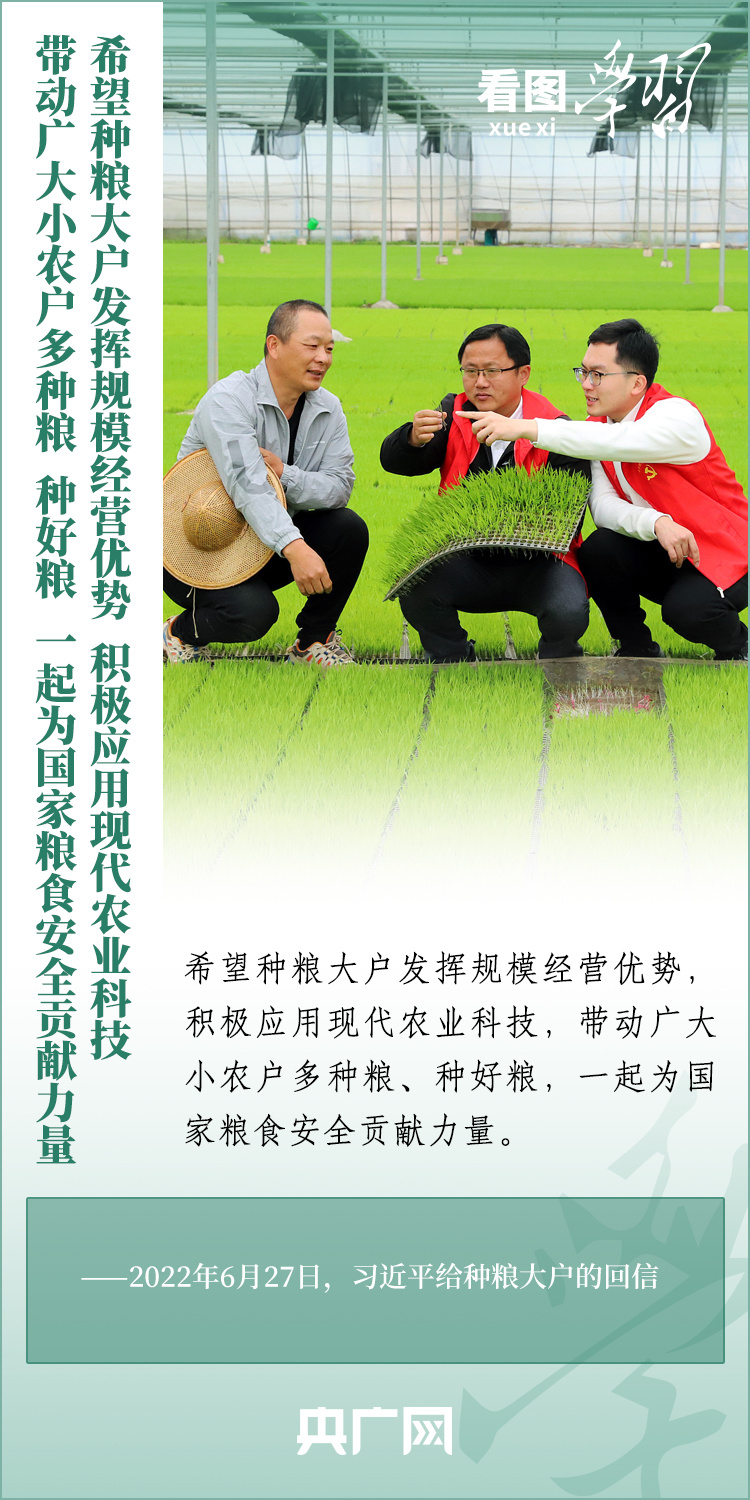 看圖學(xué)習(xí)丨推廣良田、良種、良法、良機(jī) 給農(nóng)業(yè)現(xiàn)代化插上科技的翅膀