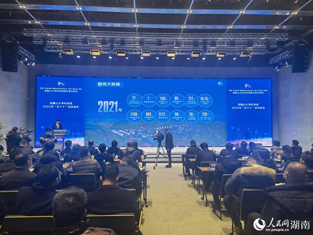 大科城管委會(huì)主任羅予武發(fā)布“五個(gè)十”項(xiàng)目。人民網(wǎng) 匡瀅攝