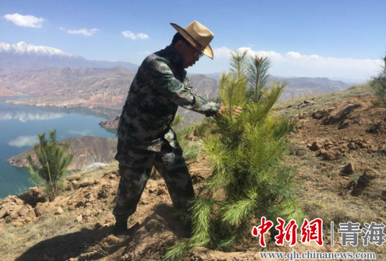 圖為尖扎干部職工生態(tài)建設(shè)和環(huán)境保護現(xiàn)場。尖宣 供圖