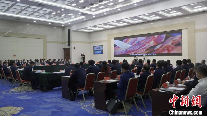 圖為部省共同打造青海綠色有機(jī)農(nóng)畜產(chǎn)品輸出地推進(jìn)會議現(xiàn)場?！±罱瓕?攝