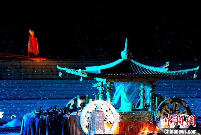 3月17日，西藏拉薩，《文成公主》大型史詩(shī)劇演出現(xiàn)場(chǎng)?！±盍?攝