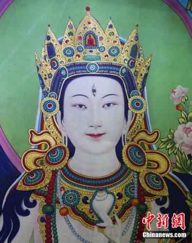 安多強巴繪制的《度母》唐卡。<a target='_blank' href='/'><p  align=