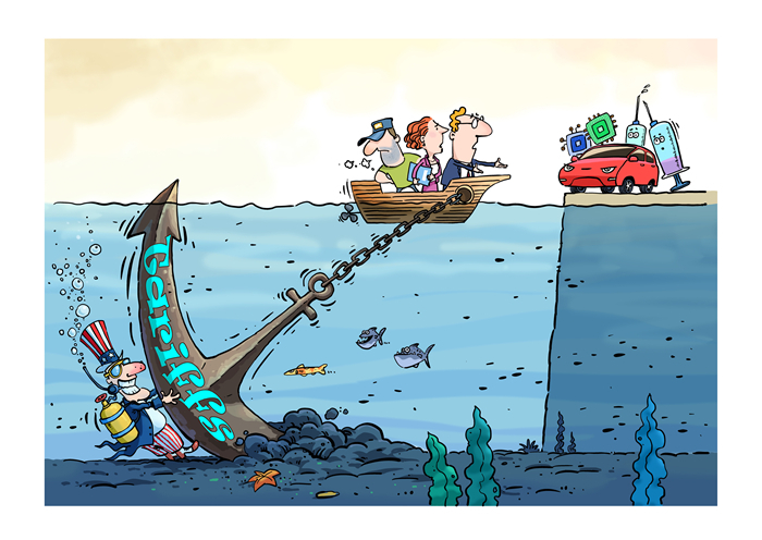 漫畫作者：馬宏亮（人民網(wǎng)版權(quán)圖片，未經(jīng)授權(quán)請勿轉(zhuǎn)載。）