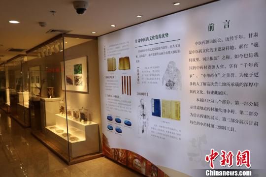 圖為甘肅中醫(yī)藥大學(xué)附屬醫(yī)院甘肅省道地藥材展區(qū)。甘肅中醫(yī)藥大學(xué)附屬醫(yī)院供圖