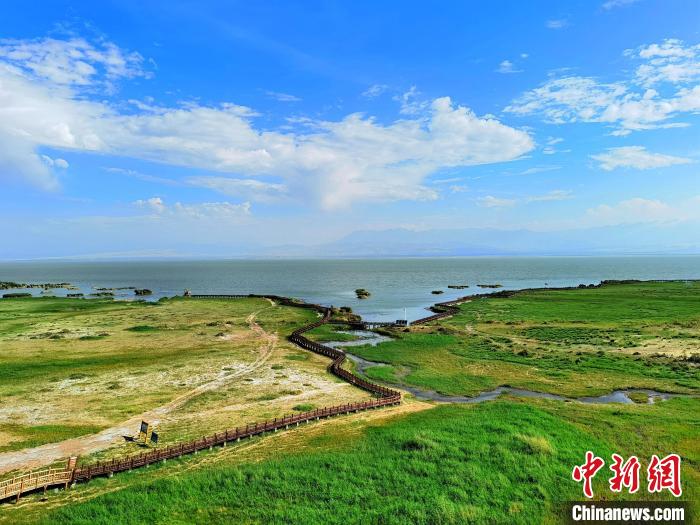 圖為航拍都蘭湖國家濕地公園?！∑钤鲚?攝