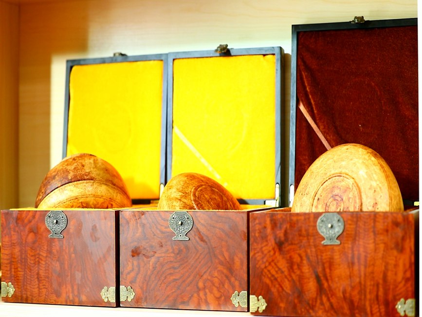 藏地木碗成品。