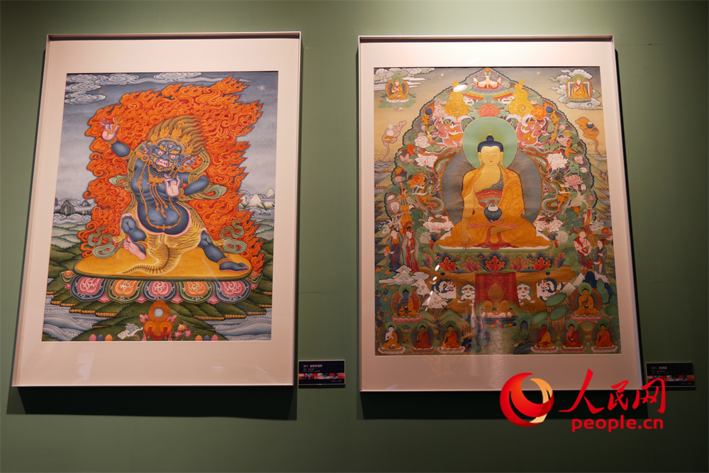 唐卡藝術(shù)作品。人民網(wǎng) 韋衍行攝