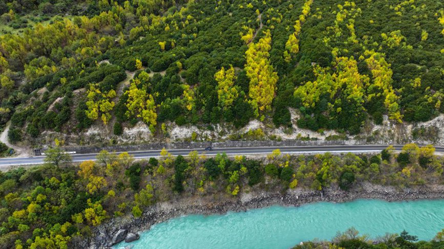去往墨脫的路上，秋色正明。張澤坤攝